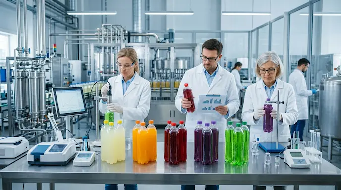 Soporte técnico para optimizar bebidas carbonatadas saborizadas después de su producción.