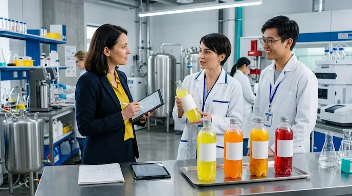 Inicio del desarrollo de un proyecto de bebidas carbonatadas saborizadas.